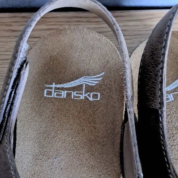 Dansko Reece Women’s Size 6.5 / EU 37 Brown Leather Toe Loop Sandals Thongs - Picture 5 of 9